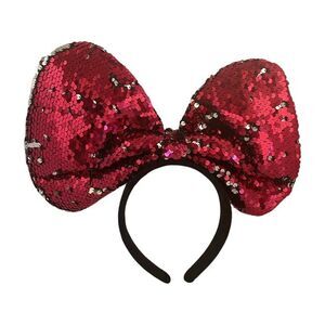 Oversized Sequin Bow Headband - New